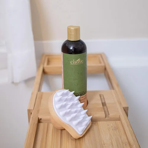Miniatura 9 de GranNaturals Cepillo limpiador de champú de madera, masajeador de cuero cabelludo de ducha para hombres y mujeres, exfoliante de cabeza con cerdas