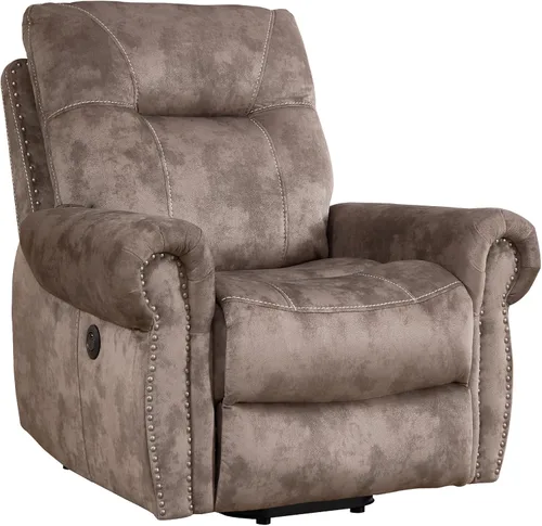 Miniatura 8 de EBELLO - Silla reclinable eléctrica con masaje y calor, sillón reclinable de tela suave para adultos, sofá reclinable individual acolchado, diseño