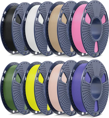 Miniatura 13 de SUNLU - Paquete de filamentos PLA de 0.06 pulgadas, para impresora 3D, multicolor, rollo ordenado, empaquetado de manera individual al vacío, 8
