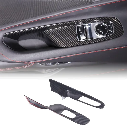 Miniatura 47 de CHEAYAR Funda de cargador de teléfono con patrón de fibra de carbono compatible con Chevrolet Corvette C8 2020-2023, funda de carga inalámbrica