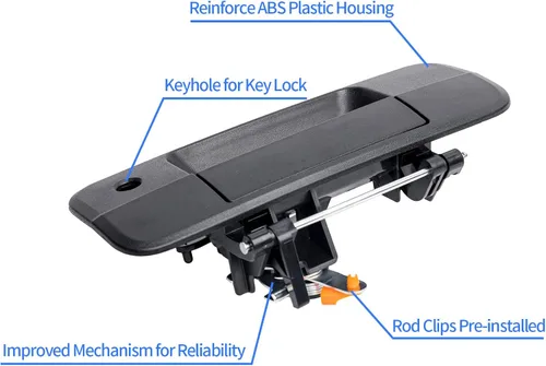 Miniatura 4 de Manija de alta calidad para puerta trasera con orificio de cerradura, se adapta a Toyota Tundra 2007-2013, reemplaza # 690900C040, 69090-0C040, 81213