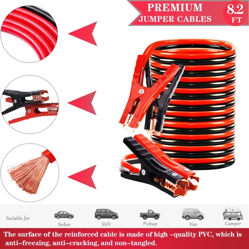 Miniatura 2 de LIANXIN Kit de Emergencia para Automóvil en Carretera - Kit de Seguridad para Automóvil Kit de Emergencia para Automóvil con Cables Puente Kit