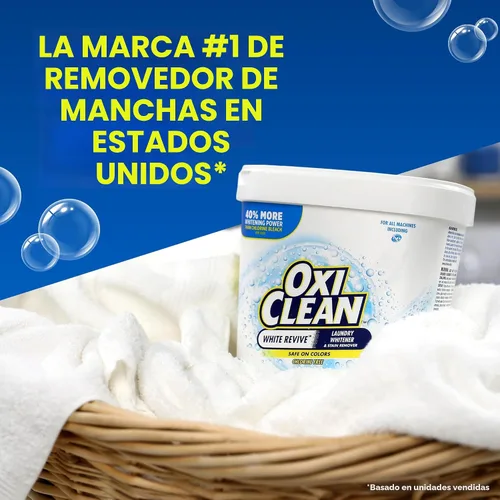Miniatura 9 de OxiClean White Revive Blanqueador de ropa y quitamanchas Power Paks, 24