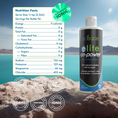 Miniatura 6 de BioTrace Gotas de electrolitos iónicos Elite 0 calorías 0 azúcar 0 carbohidratos Hidratación rápida, resistencia, energía, recuperación muscular