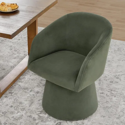 Miniatura 2 de KISLOT Sillas de Comedor Giratorias Sillón de Acento Moderno Silla Lateral de Escritorio para Comedor Tocador Dormitorio Sala de Estar Sala de Verde