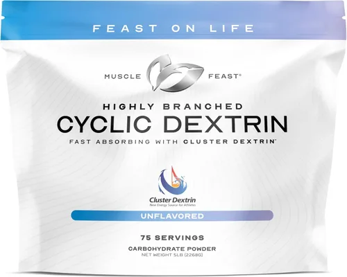 Muscle Feast Polvo de dextrina cíclica altamente ramificada, suplemento en polvo de carbohidratos, pre-entrenamiento, entrenamiento intra,