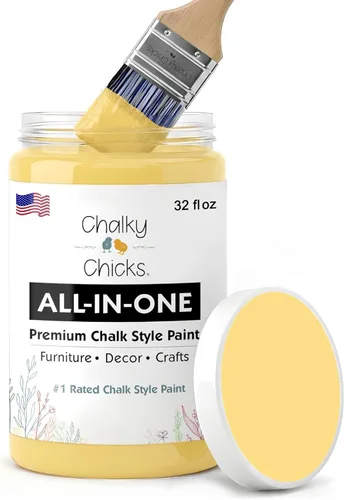 Miniatura 15 de Chalky Chicks - Pintura mate a la tiza, no requiere lijado, 4 onzas líquidas, color gris oscuro (Gun Metal Gray), para muebles, pintura sin Gris