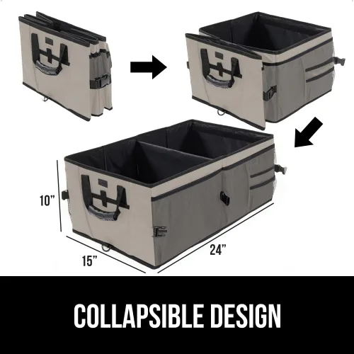 Miniatura 8 de GORILLA GRIP Organizador de maletero para SUV y automóviles, organizador de almacenamiento plegable de gran capacidad, accesorios de coche