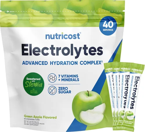 Miniatura 9 de Nutricost Complejo de electrolitos, sabor a frambuesa azul, 40 paquetes de varillas - Complejo de hidratación avanzada