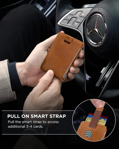 Miniatura 5 de SERMAN BRANDS RFID Blocking Slim Bifold Genuine Leather Minimalist Front Pocket Wallets for Men with Money Clip Thin Mens