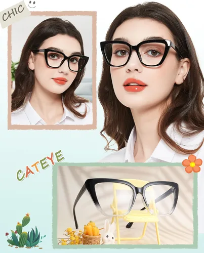 Miniatura 2 de MARE AZZURO Gafas de lectura de gran tamaño para mujer, lectores grandes de ojo de gato 1.0 1.25 1.5 1.75 2.0 2.25 2.5 2.75 3.0 3.5 4.0 5.0 6.0