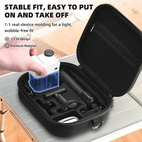Miniatura 3 de BRDRC Funda de transporte para Insta360 GO Ultra, bolsa de almacenamiento de viaje de nailon portátil, funda protectora rígida con correa