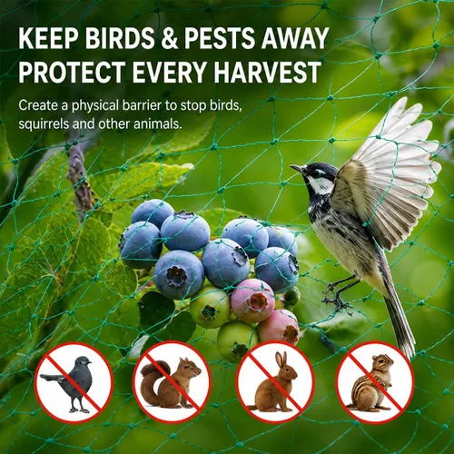 Miniatura 5 de Red para pájaros para protección del jardín, red de malla verde reutilizable para fresas, arándanos, verduras, árboles frutales y camas de jardín