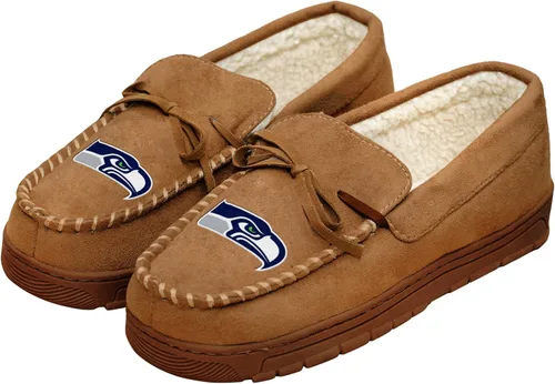Miniatura 42 de FOCO Mens NFL Team Logo Moccasin Slippers Beige