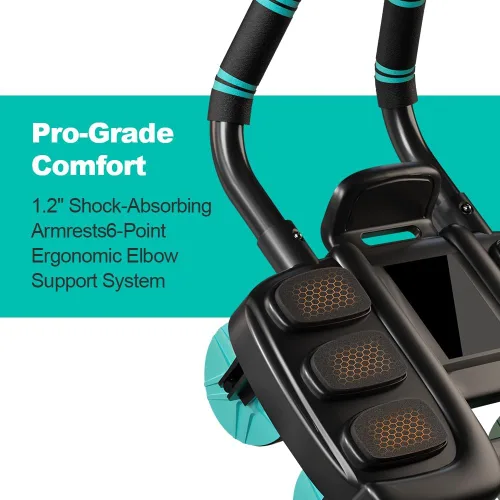 Miniatura 4 de 2025 Nuevo Rodillo de Abdominales Automático con Rebote y Soporte para Codos y Diseño de 4 Ruedas - Equipo de Ejercicios Abdominales para Gimnasio