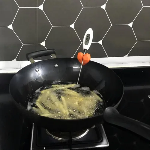 Miniatura 3 de 2 clips de silicona antiarañazos, clips para termómetro para hacer dulces, soporte manos libres para medir la temperatura del aceite, leche