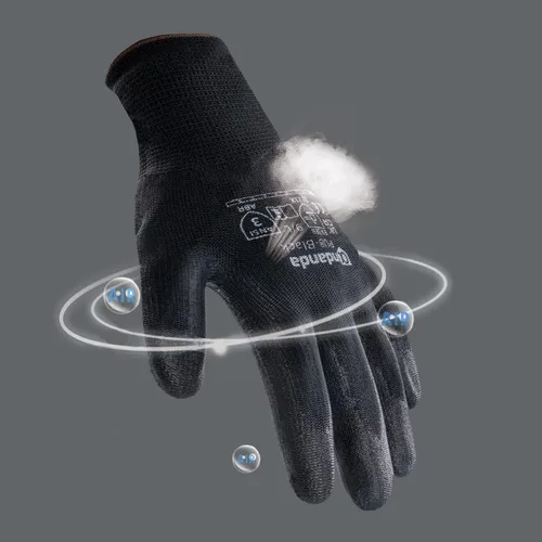 Miniatura 3 de ANDANDA Guantes de Trabajo de Seguridad, Guantes de Jardinería de Punto Sin Costuras con Revestimiento de PU, Guante de Trabajo Ideal para Hombres