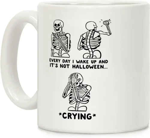Miniatura 99 de LookHUMAN Taza de Café de Halloween – Halloween Is Meowgical Tazas, Taza de Café Espeluznante Idea de Regalos de Taza, 15 Onzas 10-Blanco