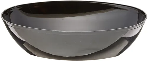 CaterLine Luau - Cuenco ovalado de plástico pesado de 64 onzas, color negro (50 unidades)