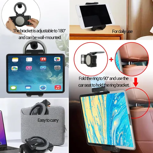 Miniatura 6 de Soporte para tableta: compatible con iPad, iPad mini y la mayoría de tabletas de 6 pulgadas a 13 pulgadas, soporte comercial ajustable con giro