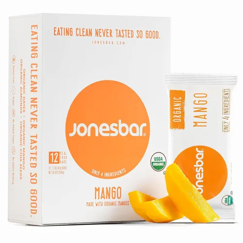 Miniatura 10 de JONESBAR (Coconut Almond, 12 unidades (paquete de 1)) Barra de frutas y nueces orgánica USDA sin OMG, Kosher, vegana, sin gluten, barra