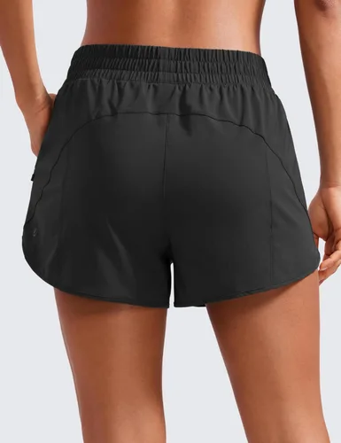 Miniatura 2 de CRZ YOGA Dolphin - Pantalones cortos deportivos para mujer de 3 pulgadas, cintura alta, secado rápido, para correr, entrenamiento, gimnasio, pista