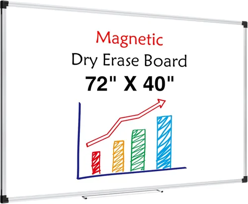 Miniatura 19 de XBoard Pizarra blanca magnética de borrado en seco de 24 x 18 pulgadas, pizarra blanca de doble cara para pared con bandeja de marcadores, tablero