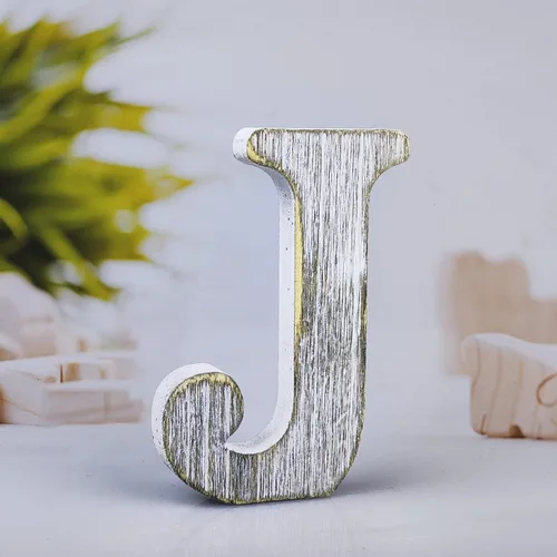 Miniatura 33 de Letras de madera rústica sin terminar de 4 pulgadas para decoración de pared, letras decorativas de pie en rodajas, decoración de tablero