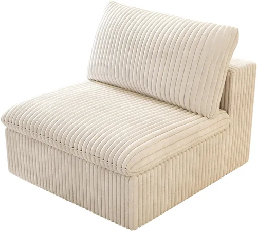 Miniatura 23 de LoveSeat Cloud Couch Sofá Seccional Modular para Sala de Estar, Sofá Moderno con Asiento Profundo, Sofá de 2 Plazas Sin Huesos con Otomana, Cómodos