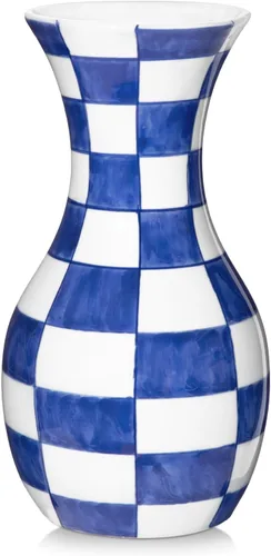 Miniatura 13 de Pequeño Jarrón Azul y Blanco, Pack de 2, Jarrón de Brotes de 6 Pulgadas de Cerámica, Jarrones Retro Chinoiserie para Decoración de Flores Frescas