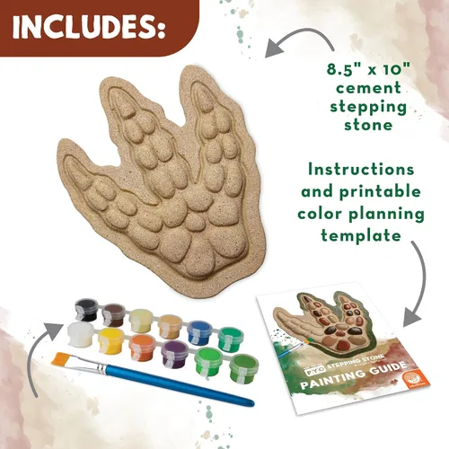 Miniatura 2 de MindWare pinta tu propia piedra escalonada, Huella de dinosaurio