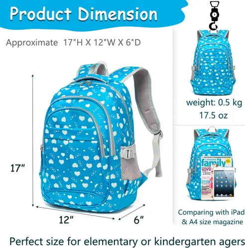 Miniatura 2 de BLUEFAIRY - Mochilas para niños y niñas, escuela primaria, jardín de niños