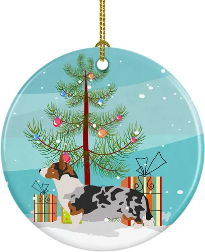 Miniatura 63 de Caroline's Treasures American Toy Fox Terrier - Adorno de cerámica de Navidad para colgar en el árbol de Navidad, decoración para el hogar, Navidad