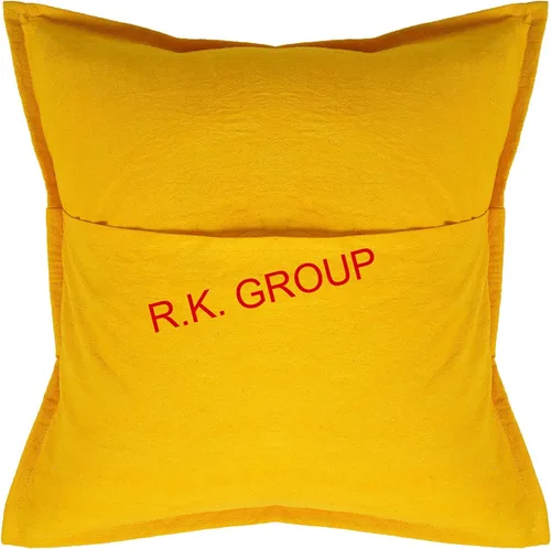 Miniatura 3 de Fundas de almohada decorativas hechas a mano 100% algodón, fundas de cojín (tamaño 16 x 16, color: amarillo)