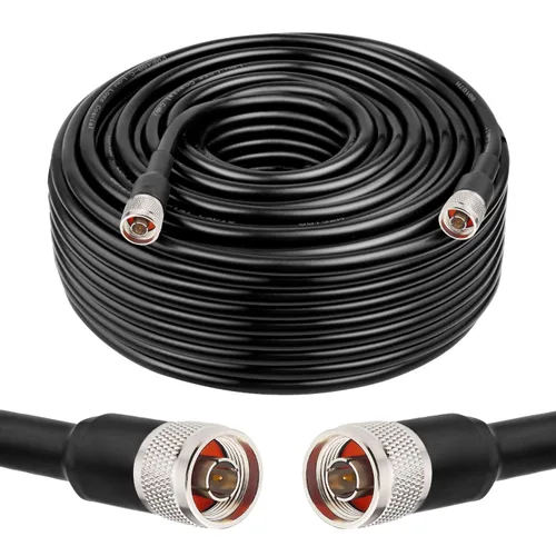 Miniatura 9 de XRDS -RF Cable de extensión coaxial macho N a N macho de 2 pies, baja pérdida KMR400 tipo N