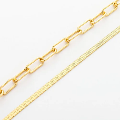 Miniatura 4 de Collar en capas de oro para mujer
