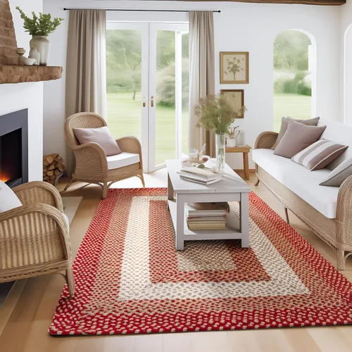 Miniatura 16 de Super Area Rugs Alfombra Trenzada Estilo Granja de 20x30 Pulgadas - Alfombra de Algodón Natural Suave para Baño, Cocina, Entrada - Alfombra Tejida