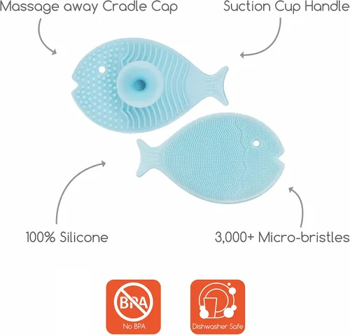Miniatura 5 de Innobaby Bathin Smart - Cepillo de silicona para bebé, esencial para piel seca y eczema, exfoliante suave con mango de succión, silicona de secado