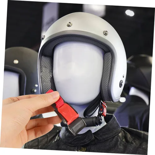 Miniatura 5 de SOLUSTRE 4 hebillas de liberación rápida, ajuste de pompón duradero para sombreros de seguridad, accesorio conveniente para varios cascos, diseño
