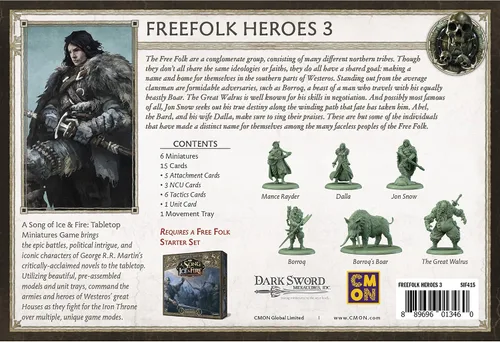 Miniatura 3 de CMON A Song of Ice and Fire - Juego de miniaturas de mesa Free Folk Heroes III - Campeones del Norte salvaje, juego de estrategia para adultos