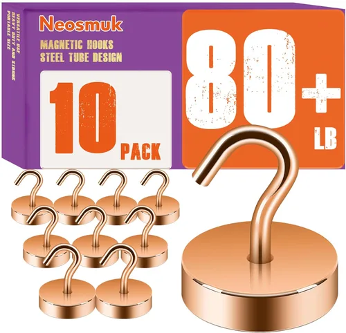 Miniatura 58 de Neosmuk - Ganchos magnéticos, elementos esenciales para cruceros, ganchos magnéticos resistentes de más de 30 libras para cabinas de crucero