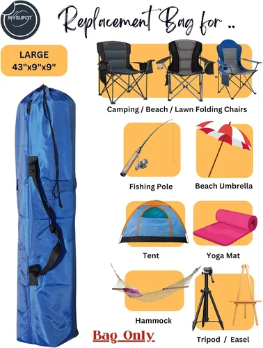 Miniatura 5 de Bolsa de repuesto para silla de camping plegable, silla de campamento portátil, hamaca, esterilla de yoga, paraguas, tiendas de campaña, trípodes