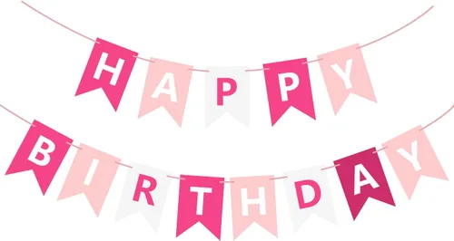 Miniatura 19 de Pancarta Negra de Feliz Cumpleaños Letrero Banderín Guirnalda de Feliz Cumpleaños para Niños Niña Mujer Cumpleaños Decoraciones de Fiesta de Té