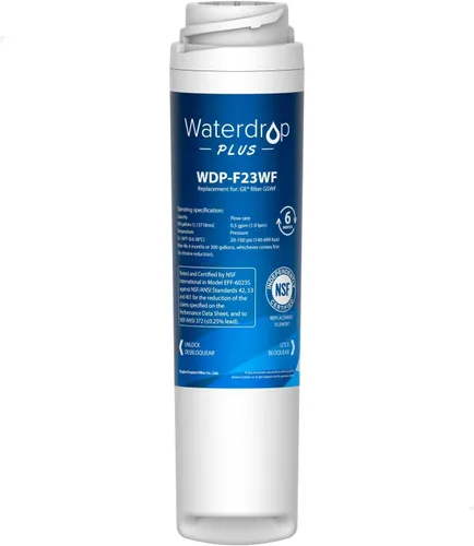 Miniatura 10 de Filtro de agua potable Waterdrop GSWF para refrigerador, reemplazo para GE® GSWF Smart Water 238C2334P001, Kenmore 46-9914, 469914, 9914, 3 filtros