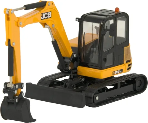 JCB Britains Farm Tomy Toys - Excavadora Midi - Excavadora 1:32 JCB 86C -1 - Juguete de tractor coleccionable - Juguetes de granja a escala 1:32 -
