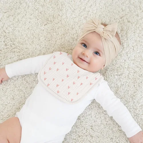 Miniatura 6 de Paquete de 10 baberos para bebés de muselina de algodón 100%, baberos para babeo para bebés unisex, niños pequeños, infantes, recién nacidos