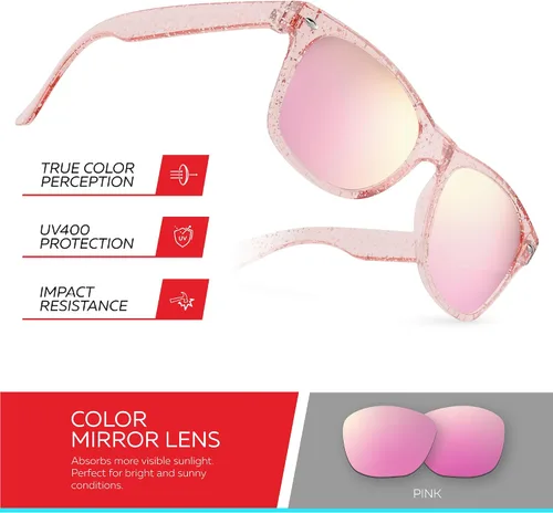 Miniatura 139 de Retro Rewind Lentes de sol para niños y niñas de 3 a 12 años, inastillables, UV400, lentes de sol para niños pequeños