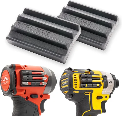 Simon Tools Soporte Magnético para Brocas para Destornilladores de Impacto y Taladros - Adhesivo Super Fuerte - Accesorio para Taladro Que Se Ajusta
