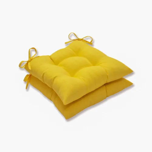 Miniatura 9 de Pillow Perfect Cojín reversible sólido para patio al aire libre con lazos, resistente a la intemperie y a la decoloración, grande, 17 x 1.5