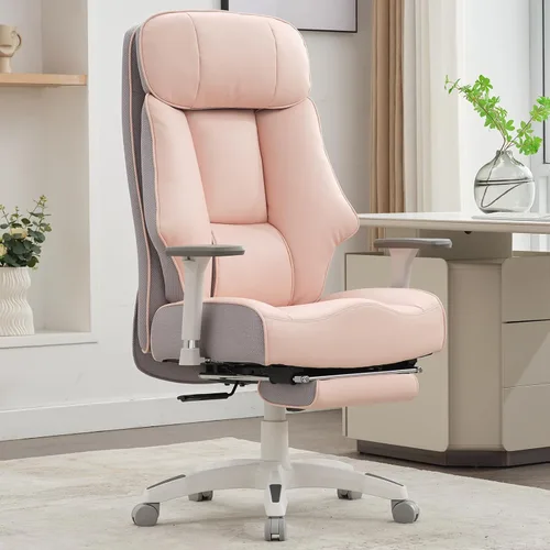 Miniatura 9 de DJ·Wang Silla de oficina grande y alta de 400 libras con reposapiés, silla de oficina ejecutiva de respaldo alto con cojín de resorte extragrueso